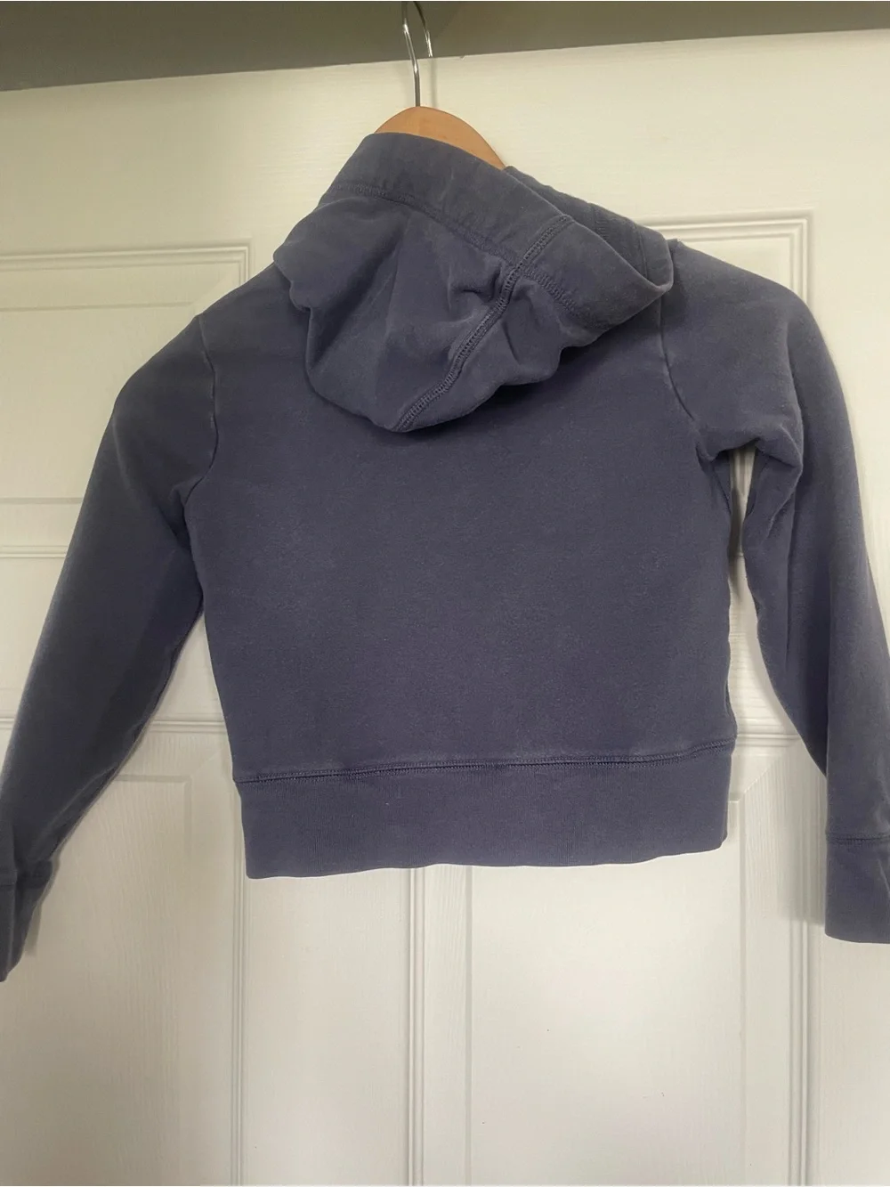 Little Kid Hooded Button-Front Jacket in Slate Blue